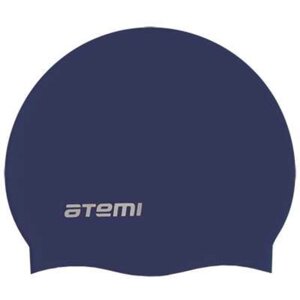 Шапочка для плавания Atemi SC110, силикон, тёмно синяя