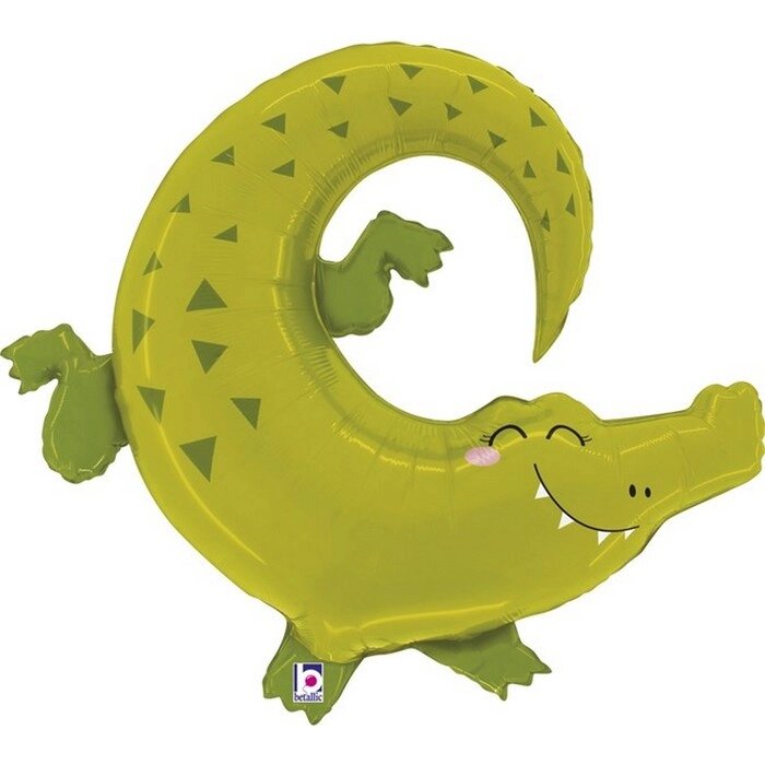 Шар фольгированный 34" фигура "Крокодил" от компании Интернет-гипермаркет «MALL24» - фото 1