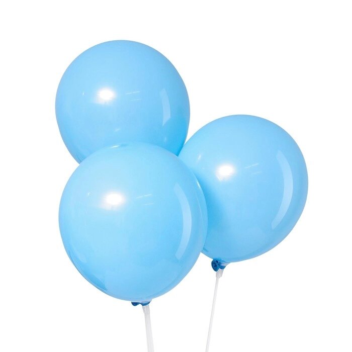 Шар латексный 10", пастель, набор 100 шт., цвет голубой от компании Интернет-гипермаркет «MALL24» - фото 1