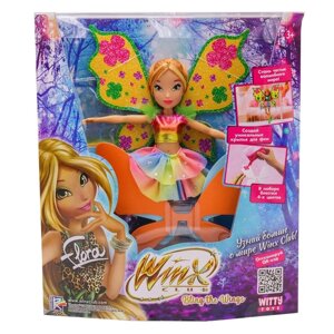 Шарнирная кукла Winx Club Bling the Wings "Флора", с крыльями и глиттером, 24 см