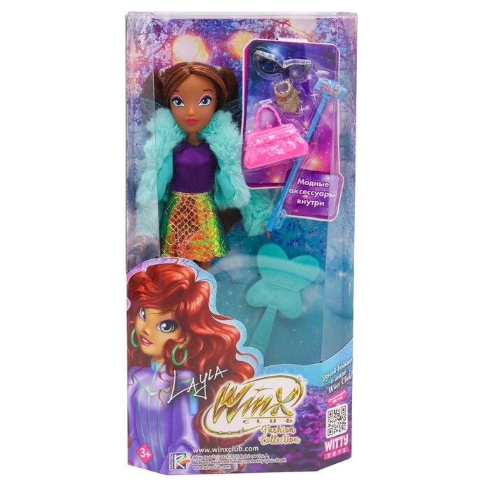 Шарнирная кукла Winx Club Fashion "Лейла", с крыльями и аксессуарами, 24 см от компании Интернет-гипермаркет «MALL24» - фото 1