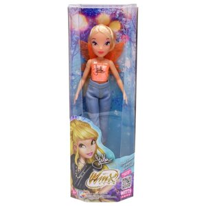 Шарнирная кукла Winx Club "Стелла", в джинсах с крыльями, 24 см