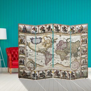 Ширма "Карта мира", 200 160 см