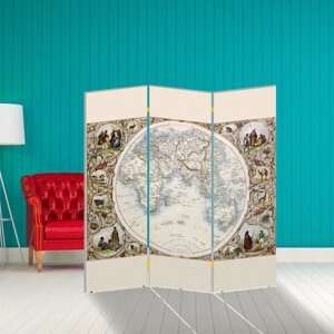 Ширма "Карта мира. Первооткрыватели", 160 150 см