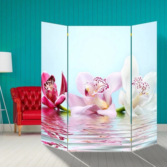 Ширма "Орхидеи на воде", 160  160 см от компании Интернет-гипермаркет «MALL24» - фото 1