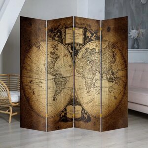 Ширма "Старинная карта мира", 200 160 см