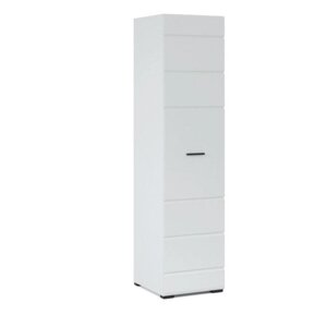 Шкаф 1-дверный "Йорк", 500 540 2050 мм, цвет белый / белый глянец