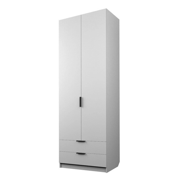 Шкаф 2-х дверный "Экон", 8005202300 мм, 2 ящика, штанга и полки, цвет белый от компании Интернет-гипермаркет «MALL24» - фото 1