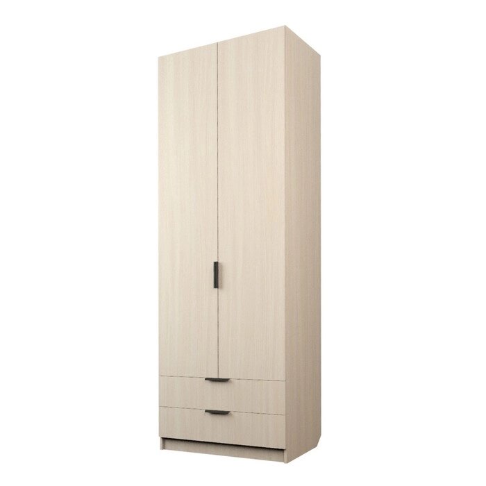 Шкаф 2-х дверный "Экон", 8005202300 мм, 2 ящика, штанга и полки, цвет дуб молочный от компании Интернет-гипермаркет «MALL24» - фото 1