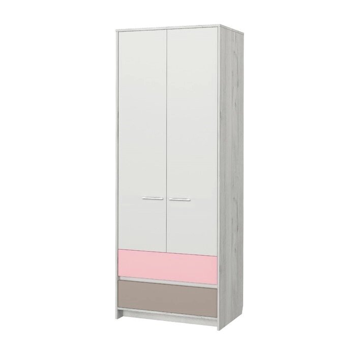 Шкаф 2-х створчатый "Зефир № 2", 800  536  2100 мм, цвет дуб эльза / розовый от компании Интернет-гипермаркет «MALL24» - фото 1