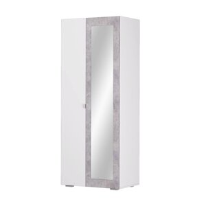 Шкаф 2-створчатый "Акцент №22", 800 523 2020 мм, цвет белый / цемент светлый