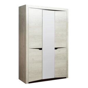 Шкаф 3-х дверный для одежды "Лючия" 33.02, 1528 580 2300 мм, бетон пайн белый / венге