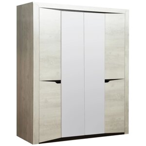 Шкаф 4-х дверный для одежды "Лючия" 33.01, 1970 580 2300 мм, бетон пайн белый / венге
