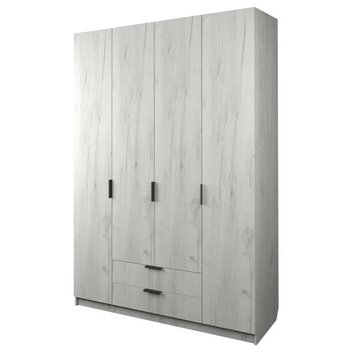 Шкаф 4-х дверный "Экон", 16005202300 мм, 2 ящика, цвет дуб крафт белый от компании Интернет-гипермаркет «MALL24» - фото 1