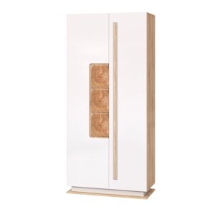 Шкаф для одежды "Дора" 30.01-02, 9004341964 мм, цвет дуб сонома / белый глянец