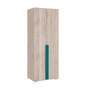 Шкаф двухдверный "Лайк 03.01", 800 550 2100 мм, цвет дуб мария / изумруд