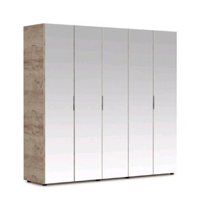Шкаф "Джулия", 5-ти дверный с 5 зеркалами, 2232 560 2058 мм, цвет крафт серый