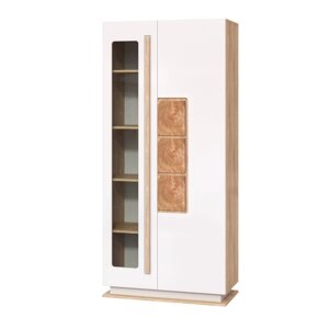 Шкаф комбинированный "Дора" 30.02-02, 9004341964 мм, цвет дуб сонома / белый глянец