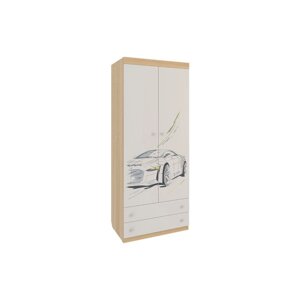 Шкаф комбинированный Форсаж, 8004101890, дуб сонома/белый