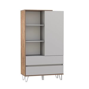 Шкаф комбинированный "Гавана" 58.10, 9003831560 мм, цвет кейптаун / серый