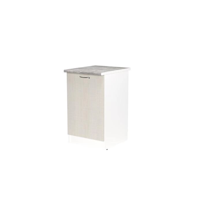 Шкаф напольный Лариса 500х600х850 с 1 дверцей  белый/латте/кантри от компании Интернет-гипермаркет «MALL24» - фото 1
