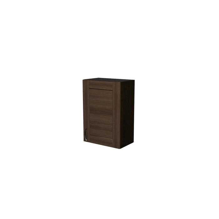Шкаф навесной Кира 500х300х720 с 1 дверцей  венге/Квадро шимо темный от компании Интернет-гипермаркет «MALL24» - фото 1