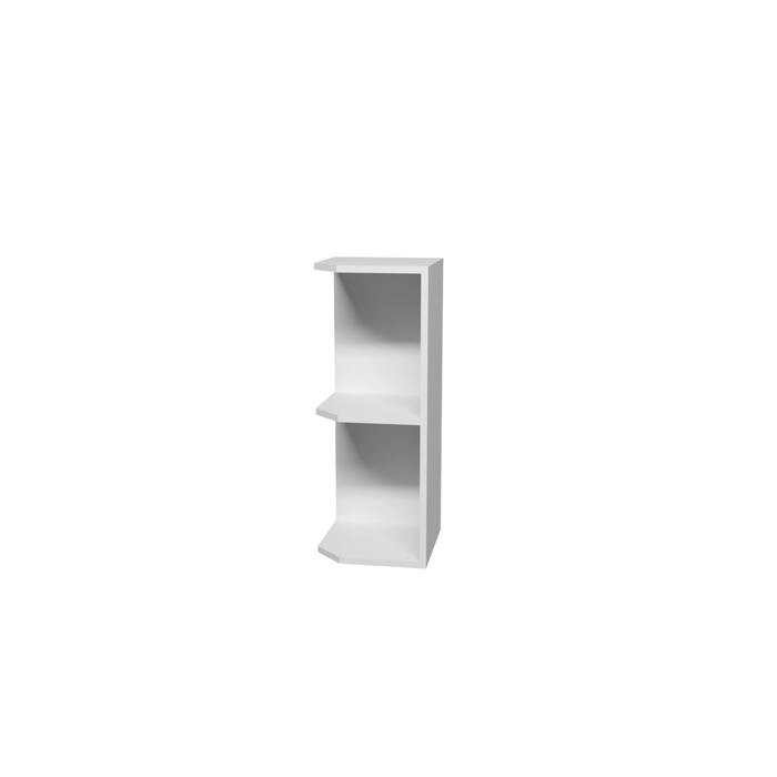Шкаф навесной Лариса 300х300х720 завершающий открытый  белый от компании Интернет-гипермаркет «MALL24» - фото 1