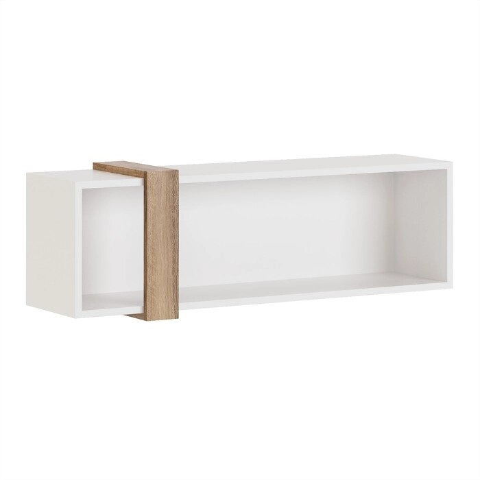 Шкаф навесной открытый "Гринвич №7", 1100266332 мм, цвет белый/авелано от компании Интернет-гипермаркет «MALL24» - фото 1