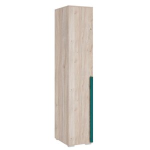 Шкаф однодверный "Лайк 01.01", 400 550 2100 мм, цвет дуб мария / изумруд