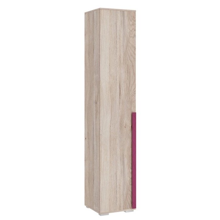 Шкаф однодверный "Лайк 07.01", 400  420  2100 мм, цвет дуб мария / фуксия от компании Интернет-гипермаркет «MALL24» - фото 1