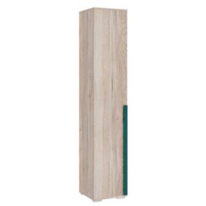 Шкаф однодверный "Лайк 07.01", 400 420 2100 мм, цвет дуб мария / изумруд