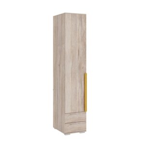 Шкаф однодверный "Лайк 54.01", 400 550 2100 мм, цвет дуб мария / горчица