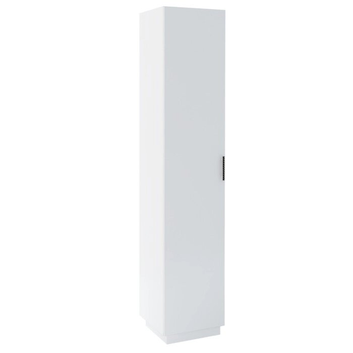 Шкаф однодверный Тиффани-39 400х510х2220 Белый текстурный от компании Интернет-гипермаркет «MALL24» - фото 1
