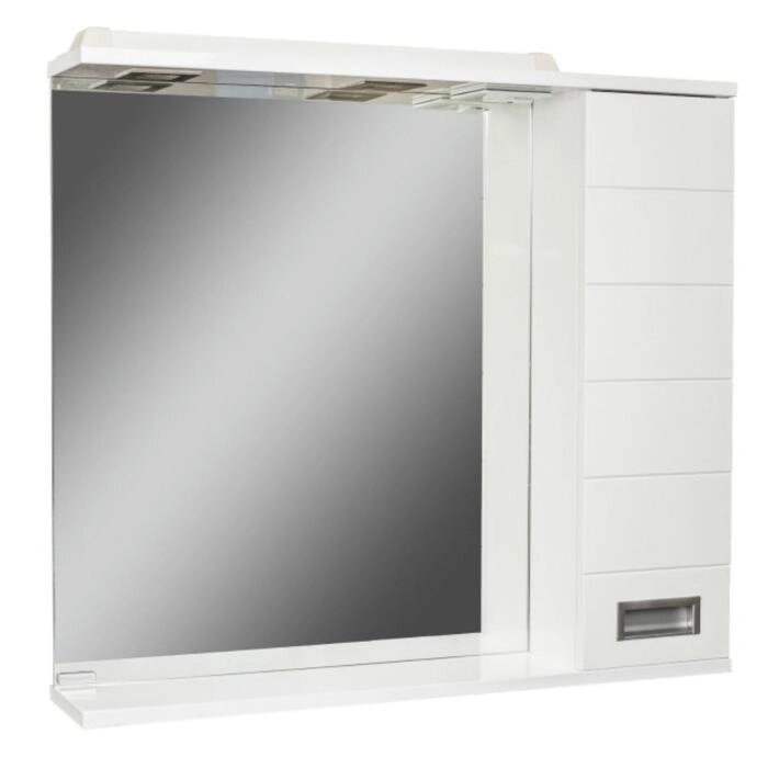 Шкаф-зеркало Cube 75 Эл. правый Домино от компании Интернет-гипермаркет «MALL24» - фото 1