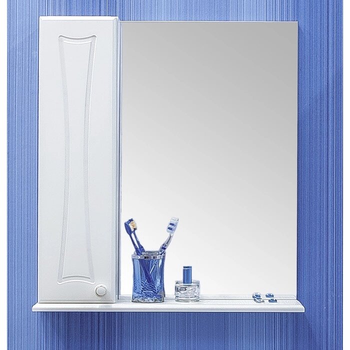 Шкаф-зеркало Карина 50, левый от компании Интернет-гипермаркет «MALL24» - фото 1