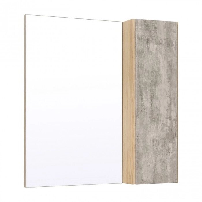 Шкаф-зеркало "Мальта 70" серый дуб, правый от компании Интернет-гипермаркет «MALL24» - фото 1