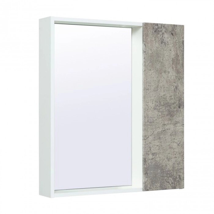 Шкаф-зеркало "Манхэттен 65" серый бетон, универсальный от компании Интернет-гипермаркет «MALL24» - фото 1