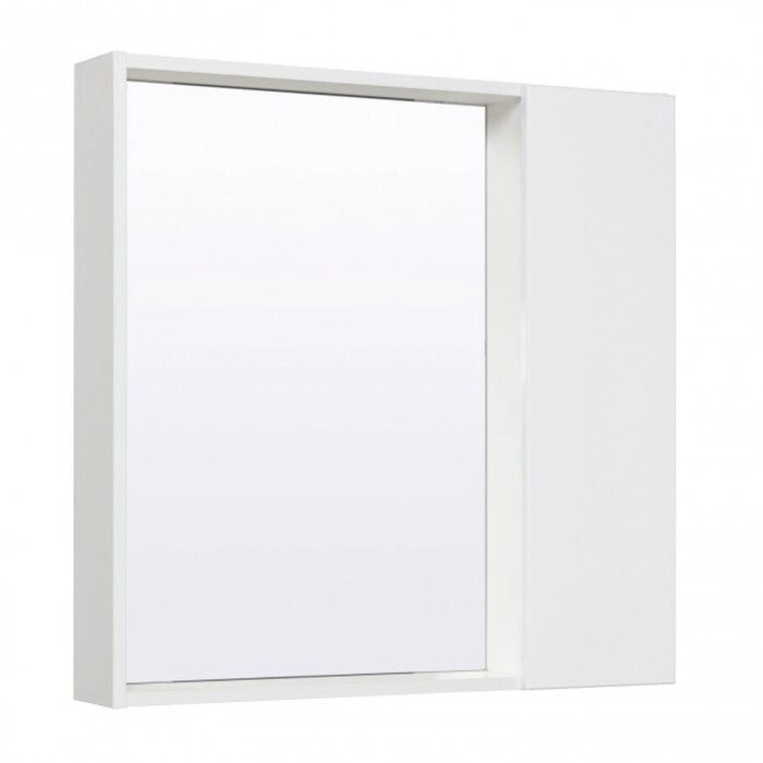 Шкаф-зеркало "Манхэттен 75" белый, универсальный от компании Интернет-гипермаркет «MALL24» - фото 1