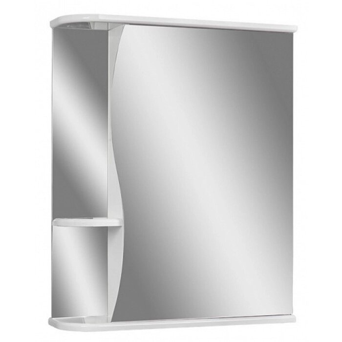 Шкаф-зеркало Волна 1-50 правый АЙСБЕРГ от компании Интернет-гипермаркет «MALL24» - фото 1