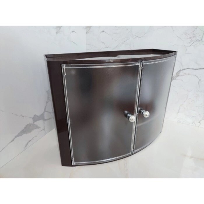 Шкафчик для ванной, 32х43х17 см, цвет прозрачный-коричневый от компании Интернет-гипермаркет «MALL24» - фото 1