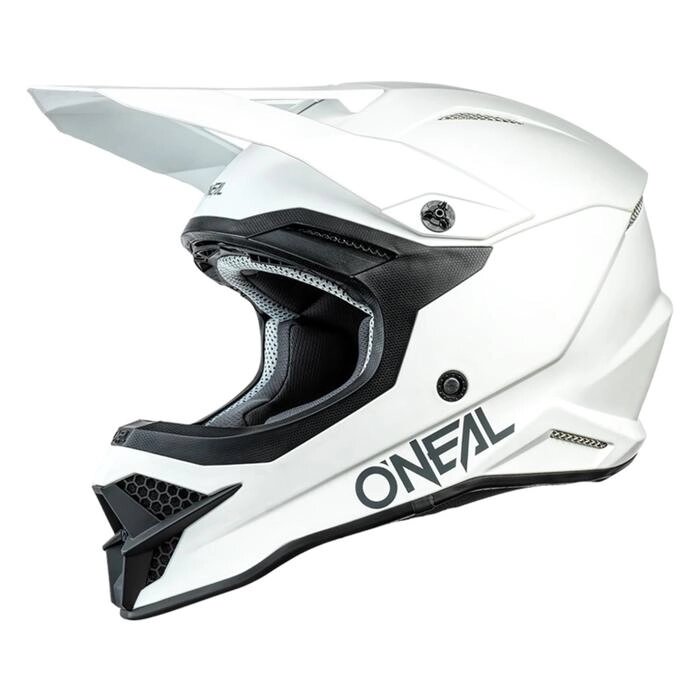 Шлем кроссовый O’NEAL 3Series SOLID цвет белый, размер M от компании Интернет-гипермаркет «MALL24» - фото 1
