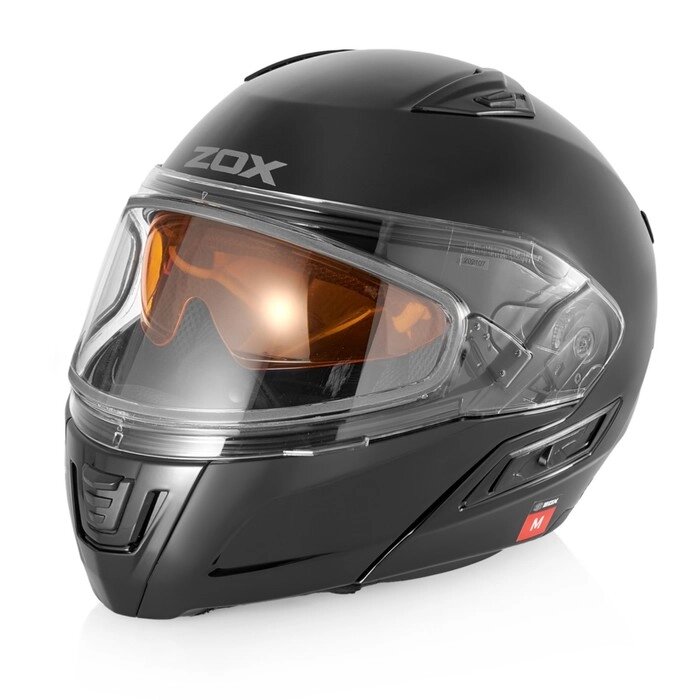 Шлем снегоходный ZOX Condor, двойное стекло, глянец черный, L от компании Интернет-гипермаркет «MALL24» - фото 1