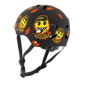 Шлем велосипедный открытый O'NEAL DIRT LID YOUTH EMOJI, мат., детский, черный/желтый, M