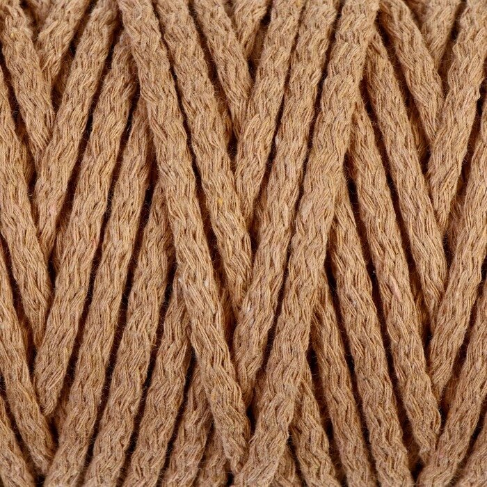 Шнур для вязания "Пухлый" 100% хлопок ширина 5мм 100м (св. бежевый) от компании Интернет-гипермаркет «MALL24» - фото 1