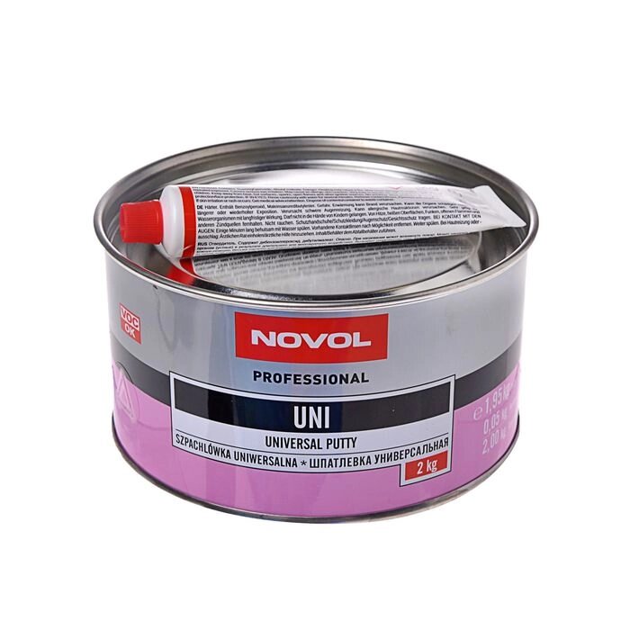 Шпатлёвка универсальная Novol UNI 2 кг + отвердитель 1105 от компании Интернет-гипермаркет «MALL24» - фото 1
