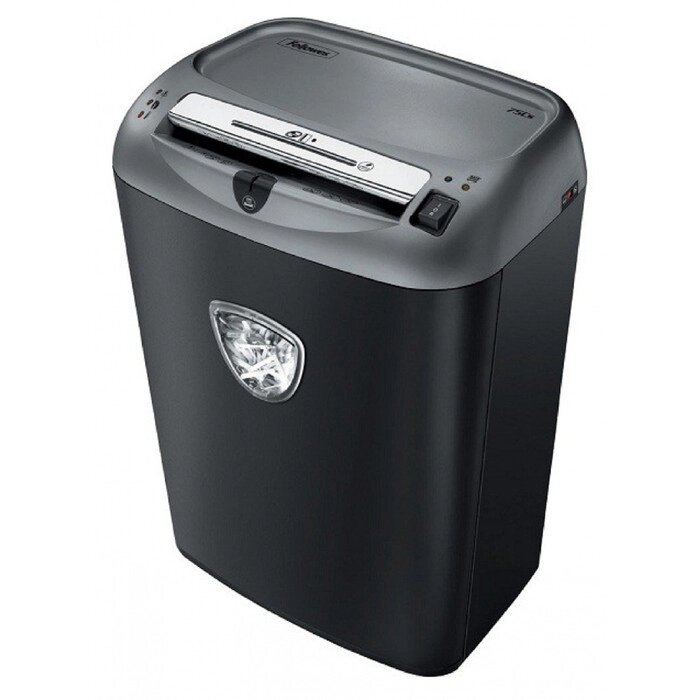 Шредер Fellowes PowerShred 75Cs (P-4), фрагменты 4x38мм,12 листов одн, скобы, пл. карты, CD,27л от компании Интернет-гипермаркет «MALL24» - фото 1