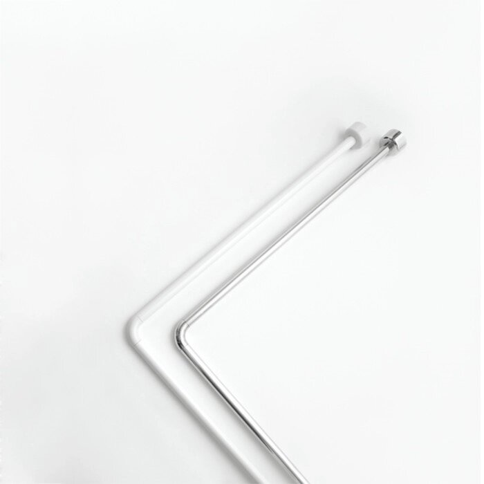 Штанга угловая для шторы в ванную, 80 х 170, цвет белый от компании Интернет-гипермаркет «MALL24» - фото 1
