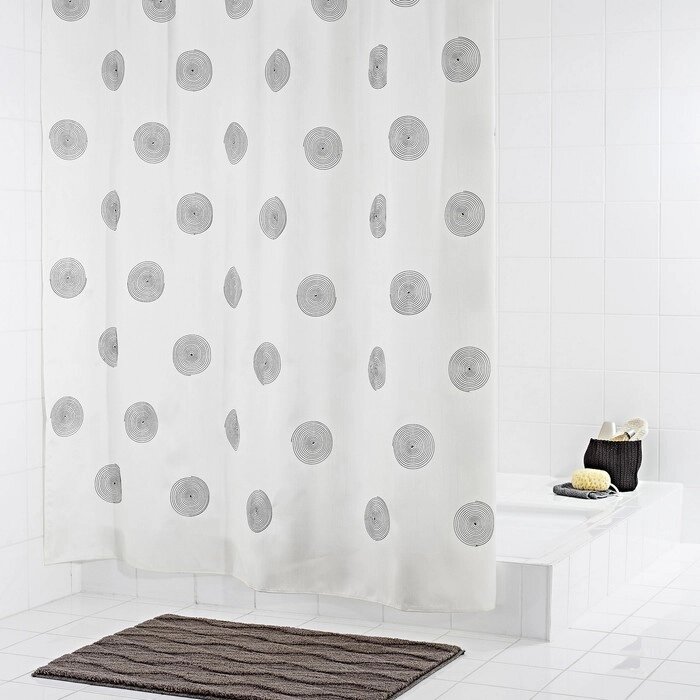 Штора для ванной комнаты Ali Baba, цвет белый 180х200 см от компании Интернет-гипермаркет «MALL24» - фото 1