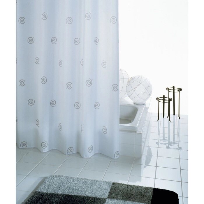 Штора для ванной комнаты Univers, цвет белый 180х200 см от компании Интернет-гипермаркет «MALL24» - фото 1