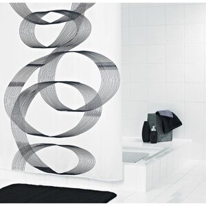 Штора для ванных комнат Loop, цвет черный